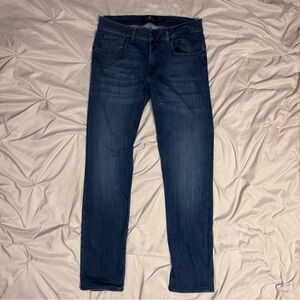 7 FOR ALL MANKIND Slimmy Tapered Men’s 33x32 Luxe Performance Jeans Mid Blue